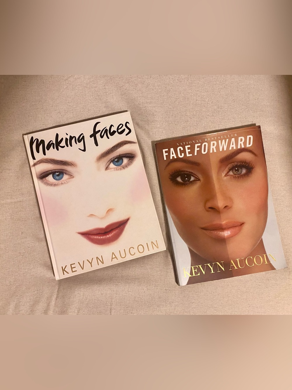 Kevyn Aucion 1st Editions of Making Faces (1997) & Face Forward (2000) Books